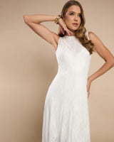 Vestido Renda Midi Off White
