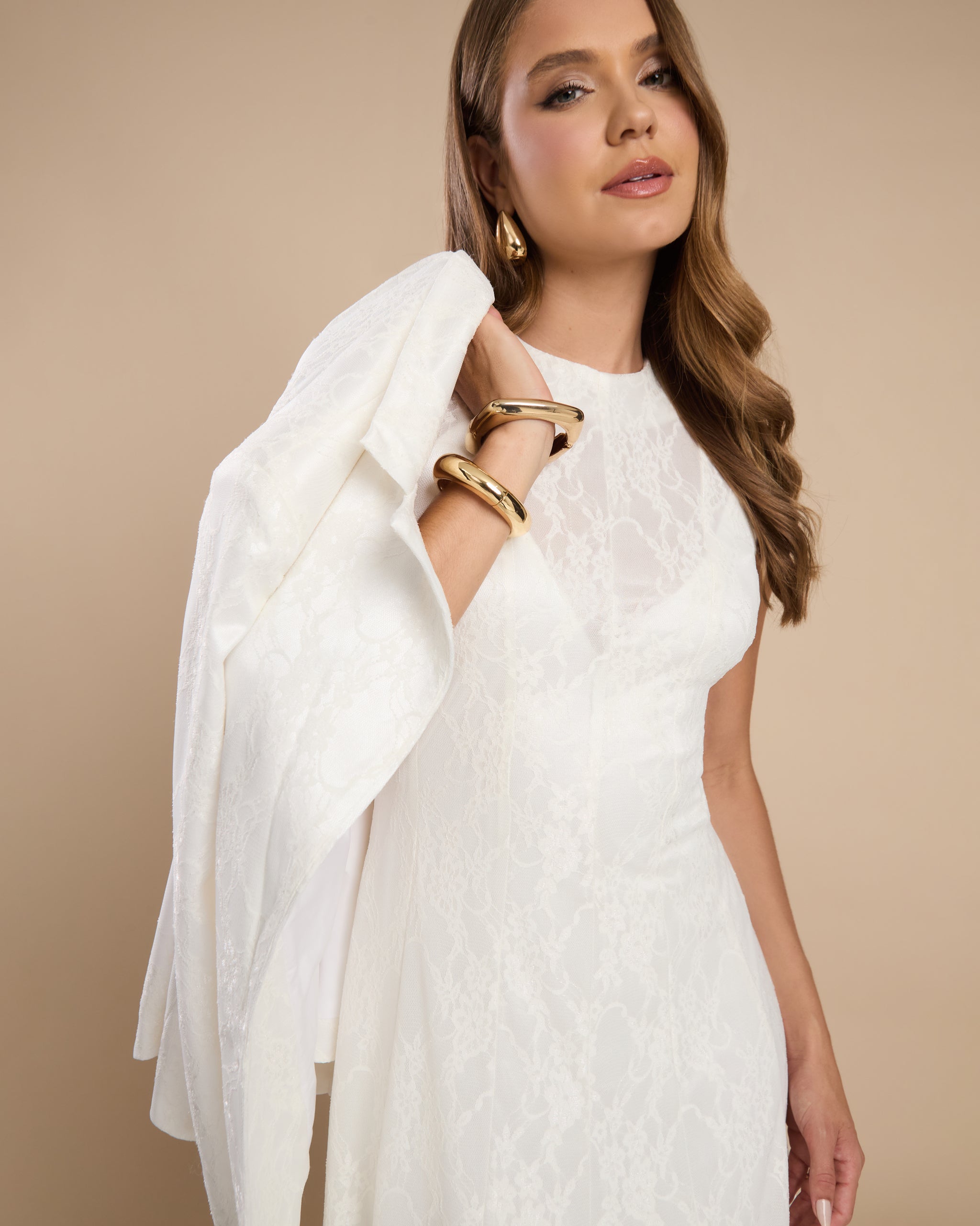 Blazer Alfaiataria Renda Off White