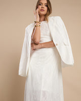 Blazer Alfaiataria Renda Off White