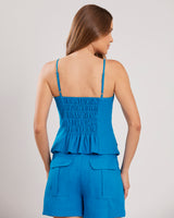 Conjunto  Short e Colete Azul
