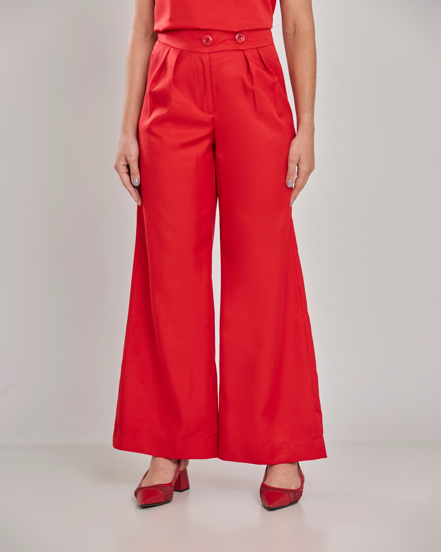 Conjunto Regata e Calça Pantalona Vermelho