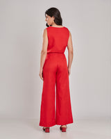 Conjunto Regata e Calça Pantalona Vermelho