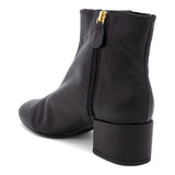Bota de Couro Cano Médio Salto Bloco  Preto
