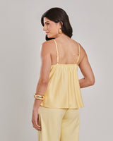 Conjunto Regata e Calça Pantalona Amarelo