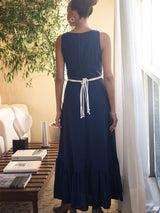 Vestido Longo Rami Azul