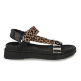 Sandália Feminina Papete Leopardo