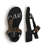 Sandália Feminina Papete Leopardo