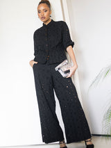 Conjunto Laise Calça e Camisa Preto