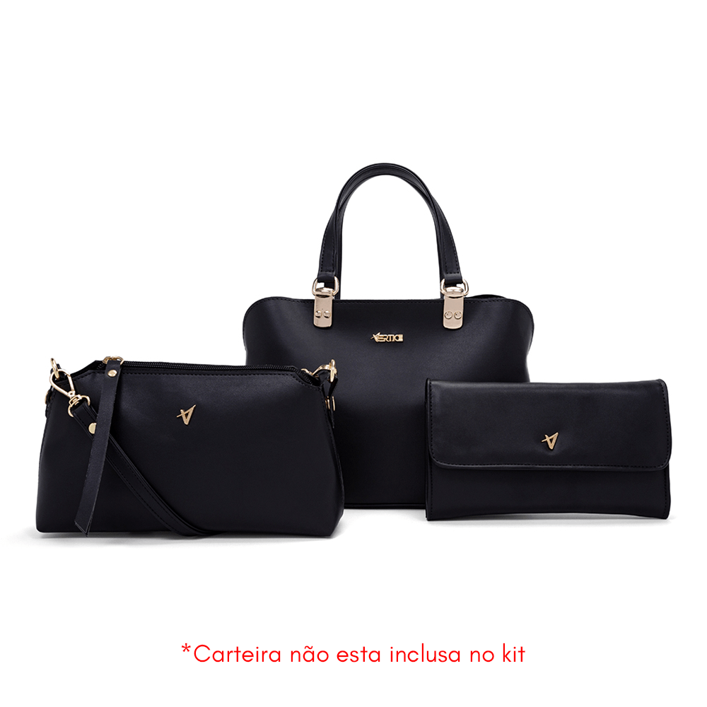 Kit Bolsa P Duas Peças Removível Preto