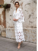 Vestido Amplo Margarida Offwhite