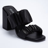Mule Feminino Tira Soft Volume Salto Bloco