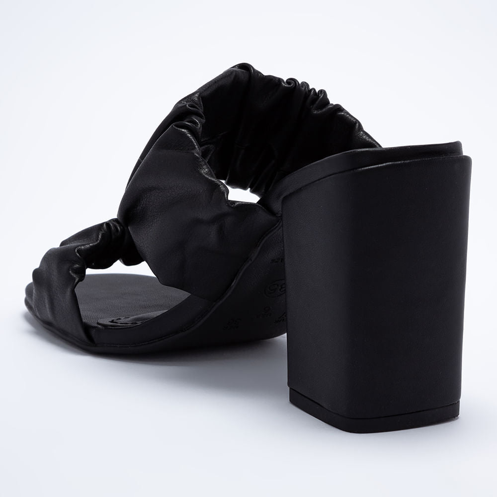 Mule Feminino Tira Soft Volume Salto Bloco