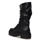 Bota Feminina Cano Longo Over Salto Tratorado Preto