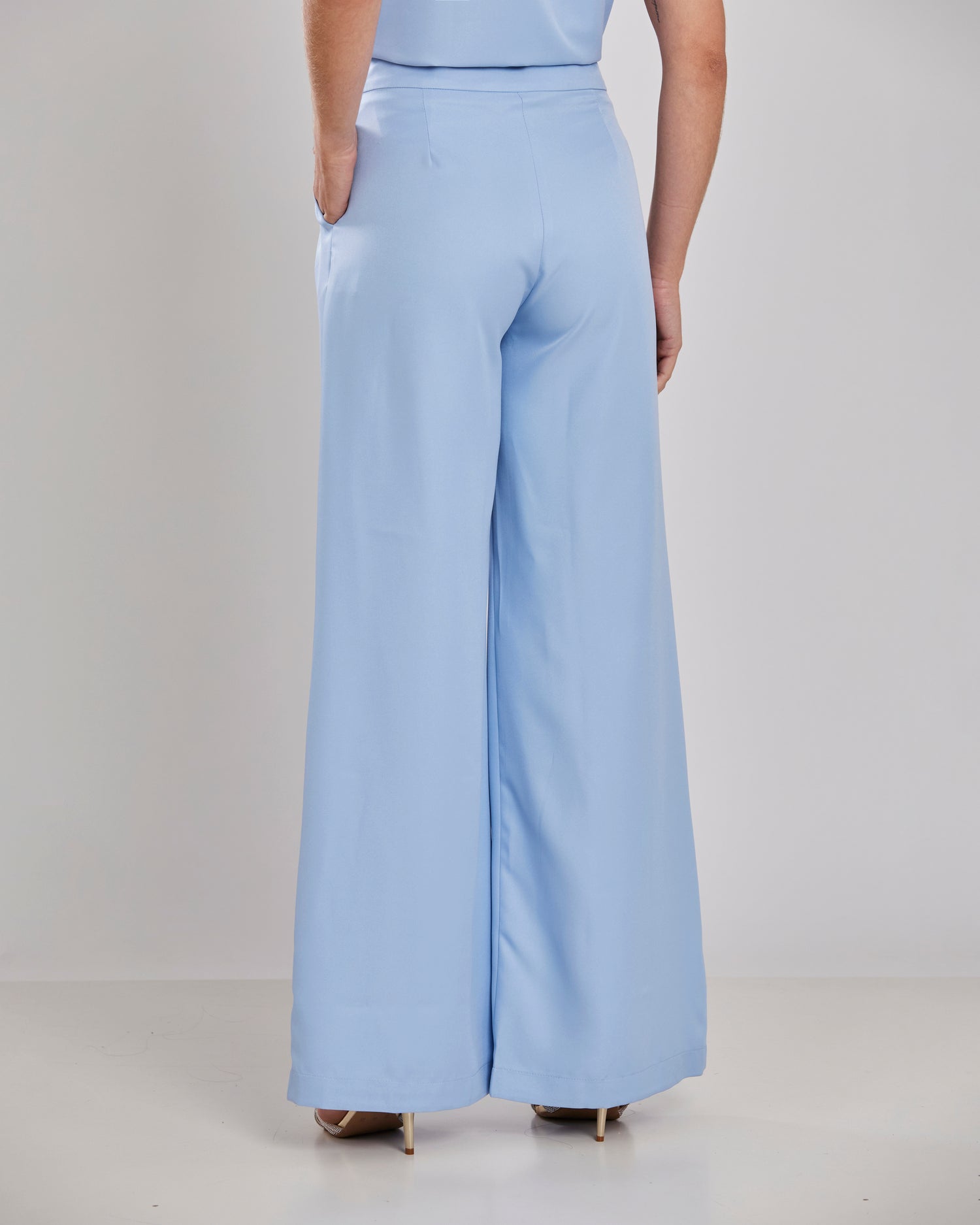 Conjunto Regata e Calça Pantalona Azul