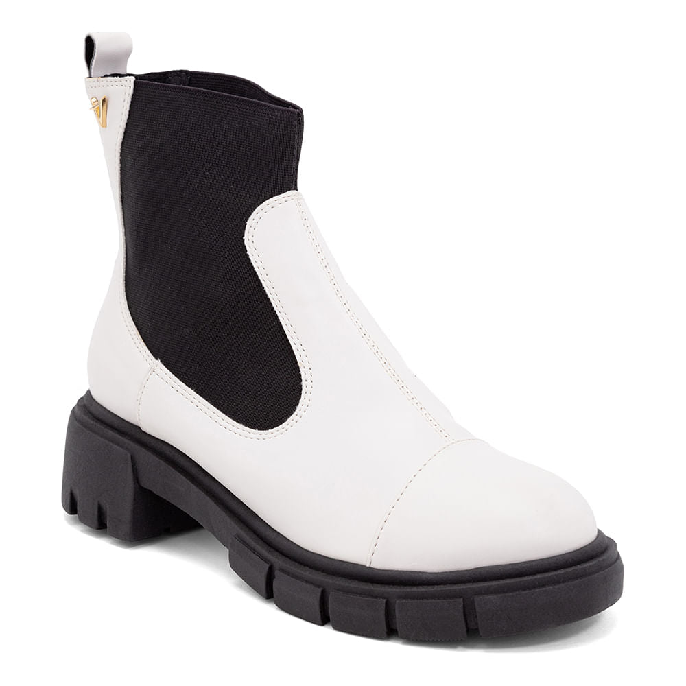 Bota Coturno Tratora Cano Médio  Offwhite