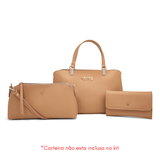 Kit Bolsa M Duas Alças Removível Palha