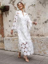 Vestido Amplo Margarida Offwhite