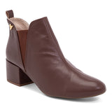 Bota Feminina Cano Curto Salto Baixo Marrom