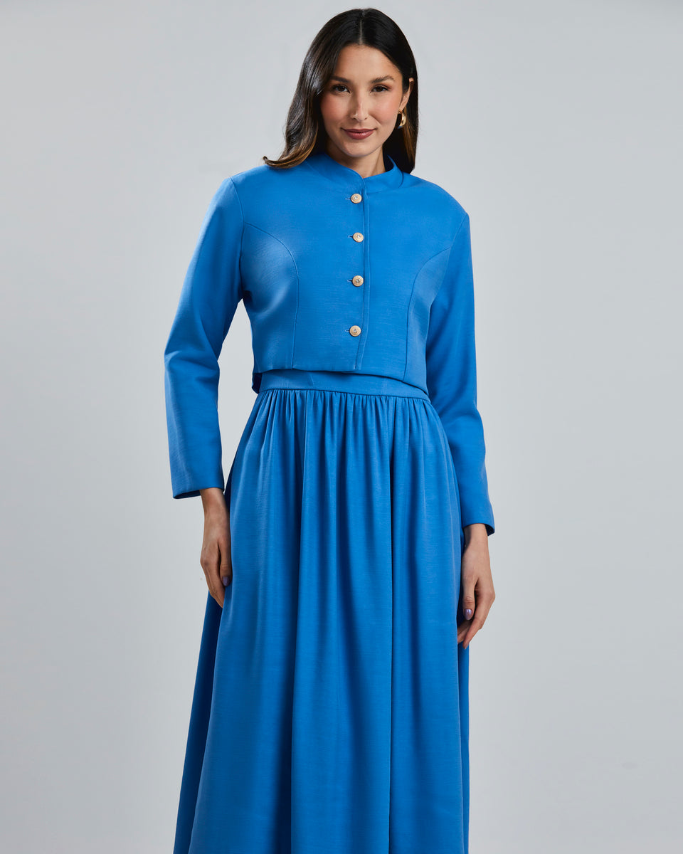 Casaqueto Gola Militar Azul