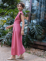 Vestido Longo Muscle Algodão Rosa