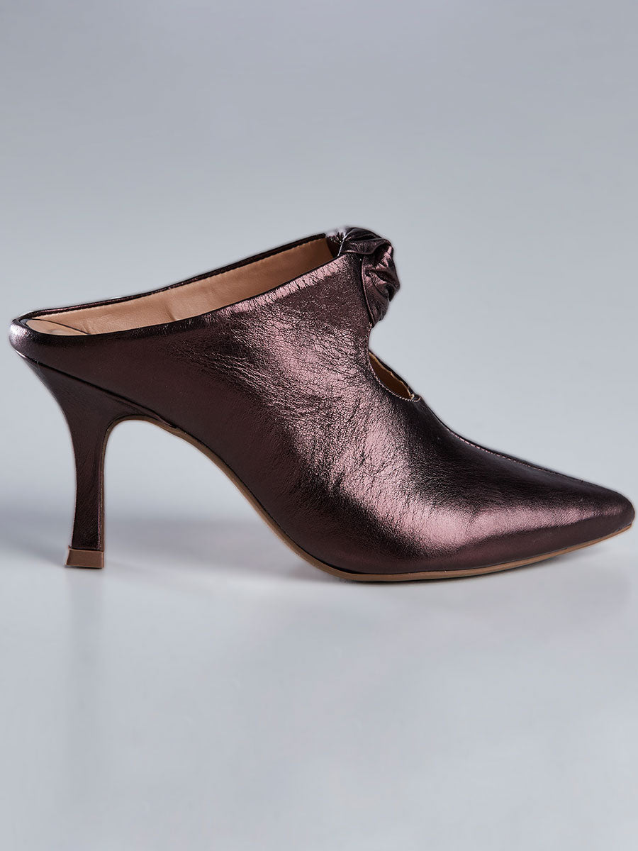 Mule Salto Fino Vinho Metalizado