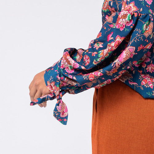 Blusa Ombro A Ombro Floral - G