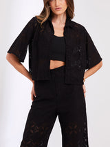 Camisa Renda Floranza Preto
