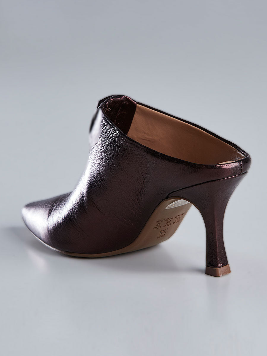 Mule Salto Fino Vinho Metalizado