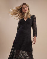 Vestido Renda Midi Guipir