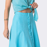 Blusa Musclee Amarração Azul