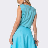 Blusa Musclee Amarração Azul