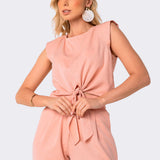 Blusa Musclee Amarração Nude