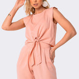 Blusa Musclee Amarração Nude