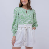 Blusa Manga Longa Lastex Onça Verde
