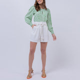 Blusa Manga Longa Lastex Onça Verde