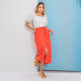Blusa Laise Manga Bufante Offwhite