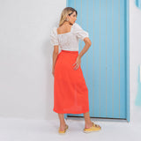 Blusa Laise Manga Bufante Offwhite