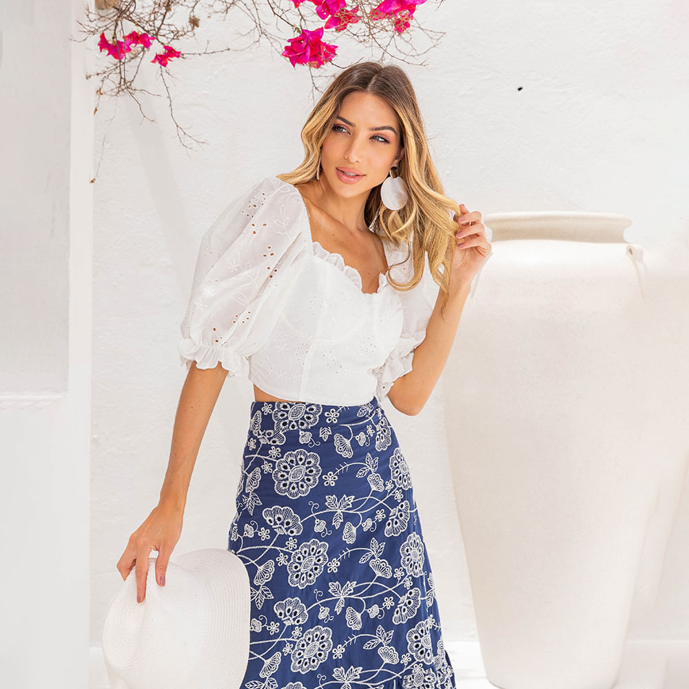 Blusa Corpete Laise Offwhite