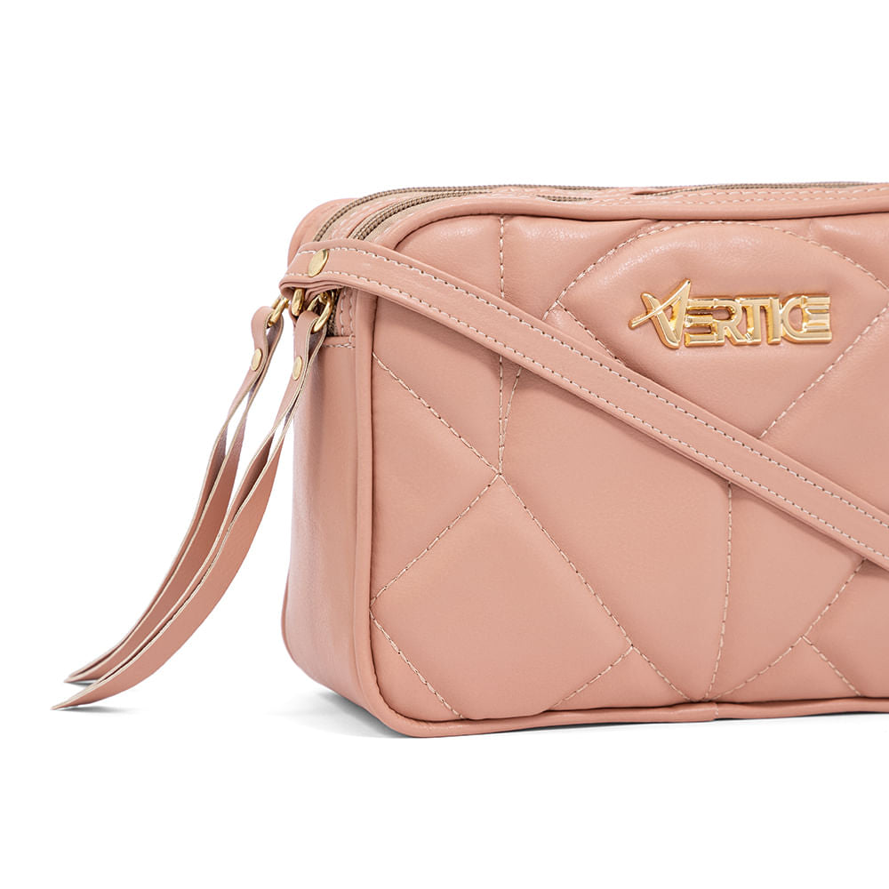 Bolsa Metelassê Soft com Divisórias Rosado