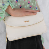 Bolsa Crossbody Fivela Marfim
