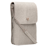 Bolso Carteira Transversal Prata