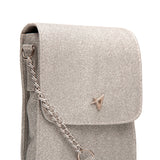 Bolso Carteira Transversal Prata