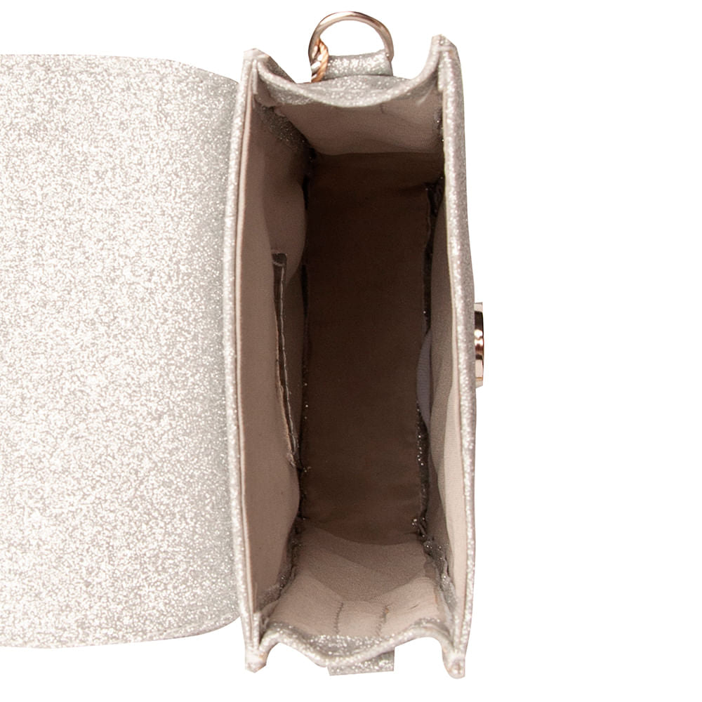 Bolso Carteira Transversal Prata