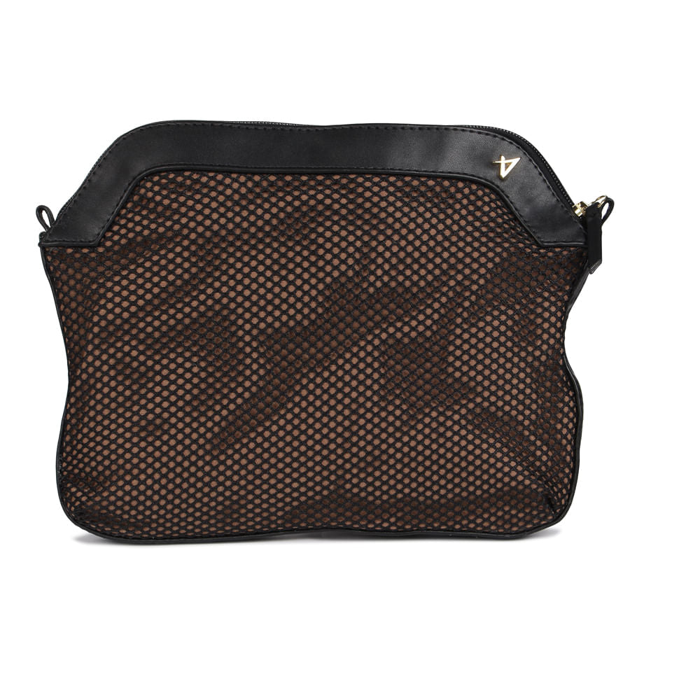 Bolsa Carteira Tela Tiracolo Preto