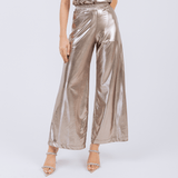 Calça Pantalona Brilho Prata