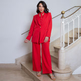 Calça Pantalona Alfaiataria Vermelho