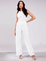 Calça Pantalona Alfaiatada Offwhite