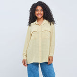 Camisa Alongada Manga Longa Nude