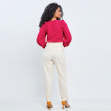Camisa Babado Manga Ampla Pink