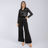 Camisa Manga Longa Briilho Preto
